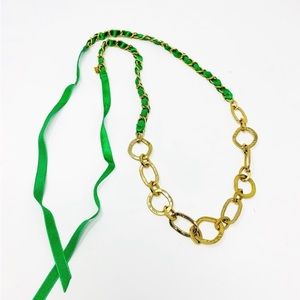 TORI SPELLING Ribbon Chain Necklace